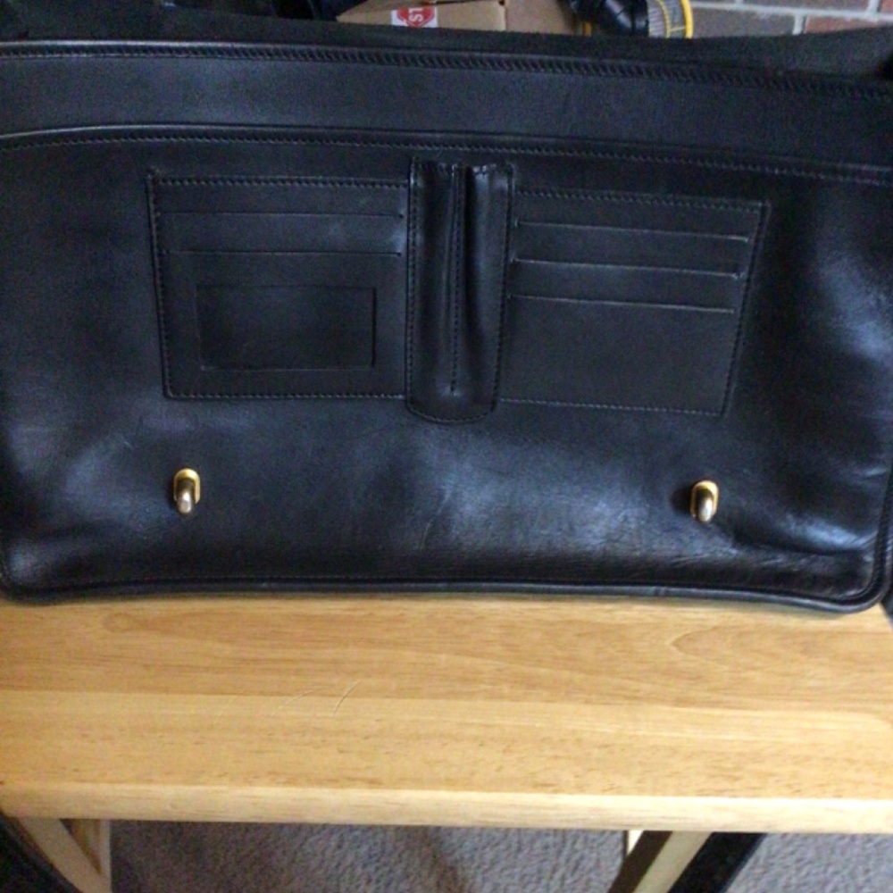 Large Coach Leather Black Briefcase - Picture 4 of 7